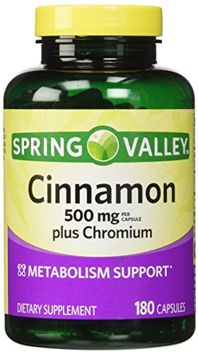 Spring Valley - Canela 500mg con Cromo, Paquete Doble, 2 Botellas de 180 Cápsulas - imagen 2