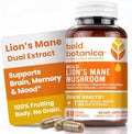 Cápsulas de Suplemento Orgánico de Melena de León Bold Botanica - Extracto Dual 100% del Cuerpo Frutal - 115mg de Beta-Glucanos - Apoyo para el - imagen 1