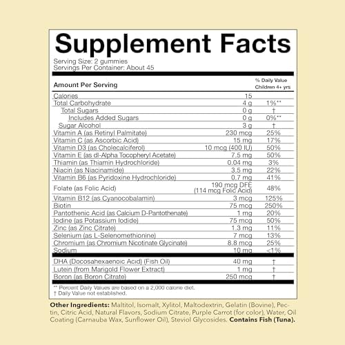 Gomitas Multivitamínicas CHILDLIFE ESSENTIALS para Niños - Vitaminas para Niños, Suplemento Sin Azúcar con DHA, Sabor Fresa Natural, 90 Unidades - imagen 2