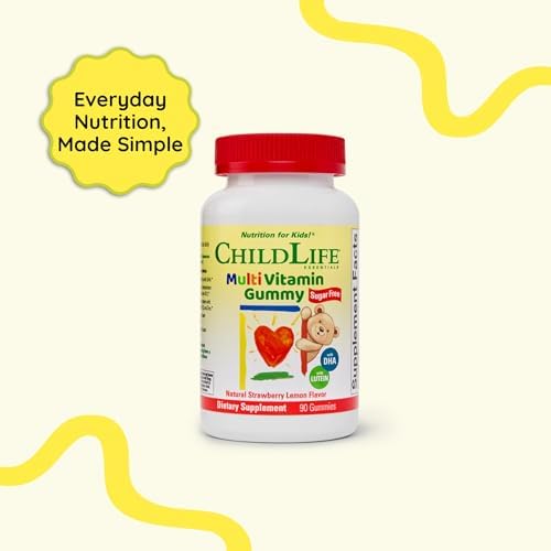Gomitas Multivitamínicas CHILDLIFE ESSENTIALS para Niños - Vitaminas para Niños, Suplemento Sin Azúcar con DHA, Sabor Fresa Natural, 90 Unidades - imagen 3