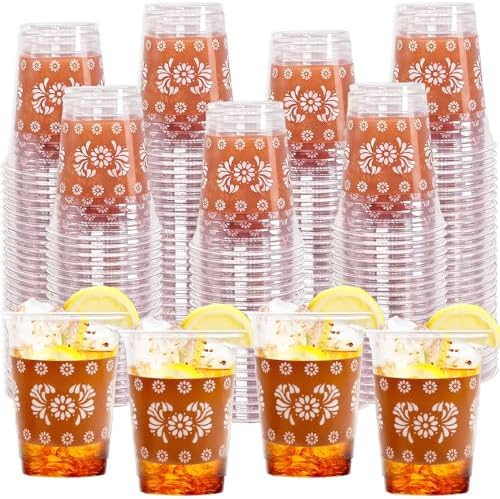 FUYUWIIN 50PCS 12 OZ Copas de Plástico Desechables Cielito Lindo para Fiestas, Vasos de Barro Terracota para Bautizos, Cumpleaños y Bodas - imagen 8