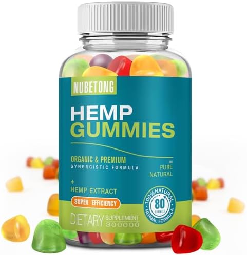 Gomitas de Cáñamo - Extracto Orgánico de Aceite de Cáñamo de Alta Potencia, Suplemento Extra Fuerte para Sueño, Dolor y Ansiedad - Veganas para - imagen 1