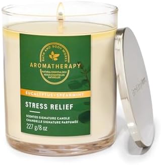 Vela Aromática de Eucalipto y Menta de Bath and Body Works | 227 g / 8 oz | Fragancia Fresca - imagen 1