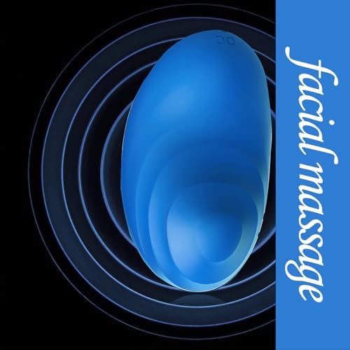 Masajeador Facial Personal Junroaly, Masajeador de Cuello y Espalda, Mini Masajeador Eléctrico Inalámbrico Multifuncional para Mujeres (Azul) - imagen 3