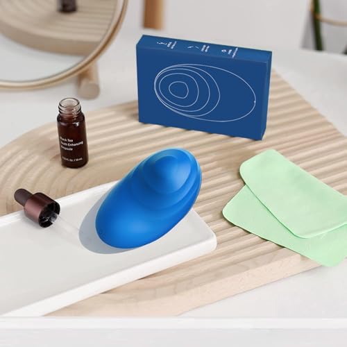 Masajeador Facial Personal Junroaly, Masajeador de Cuello y Espalda, Mini Masajeador Eléctrico Inalámbrico Multifuncional para Mujeres (Azul) - imagen 6