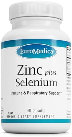 EuroMedica Zinc Plus Selenio - Suplemento para la Salud Inmunológica y Respiratoria - 60 Cápsulas de Zinc Bisglicinato y Selenio - imagen 1