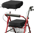 Cojín para Silla de Andador 12x12x3.5 Pulgadas con Funda de Malla Transpirable y Correas Ajustables (Negro) - imagen 1