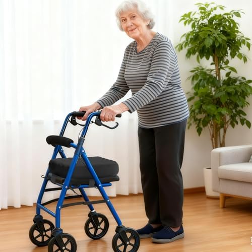 Cojín para Silla de Andador 12x12x3.5 Pulgadas con Funda de Malla Transpirable y Correas Ajustables (Negro) - imagen 6