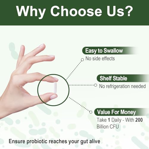 Probióticos para Mujeres y Hombres, 200 Mil Millones de UFC, 12 Cepas con 3 Prebióticos Orgánicos para la Salud Digestiva, Inmunidad, Energía - - imagen 5