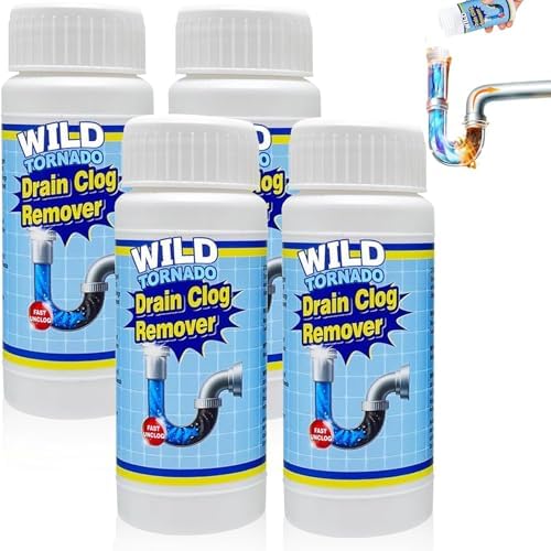 Desatascador de Drenaje Wild Tornado, Removedor Rápido de Atascos para Fregadero y Cocina (4 piezas) - imagen 1