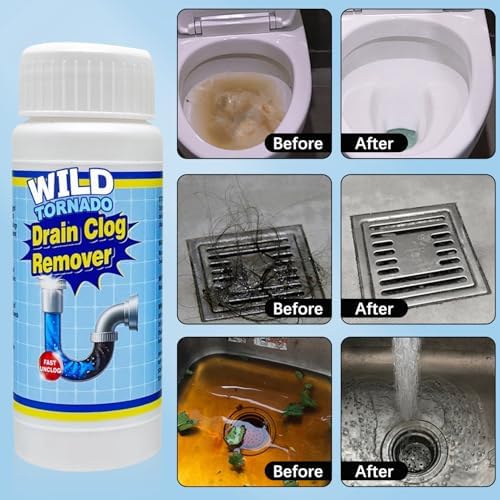 Desatascador de Drenaje Wild Tornado, Removedor Rápido de Atascos para Fregadero y Cocina (4 piezas) - imagen 5