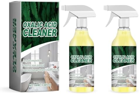 Limpiador de Ácido Oxálico en 2 Botellas, 100ml/3.38fl.oz, Spray Multiusos para Quitar Manchas en el Baño - imagen 1
