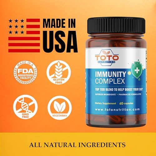 Suplemento Vegano de Refuerzo Inmunológico TotoNutrition con Vitamina C, D, Saúco, Equinácea, Zinc, Quercetina, Cúrcuma, Jengibre y Vitaminas B, Sin - imagen 4