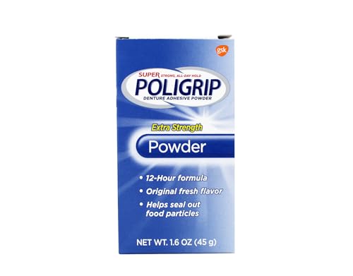 Polvo Adhesivo para Dentaduras Super Poligrip - 1.6 oz (Paquete de 4) por Super Poli-Grip - imagen 2