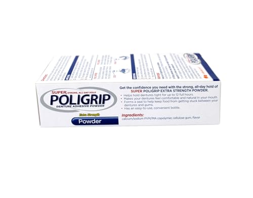 Polvo Adhesivo para Dentaduras Super Poligrip - 1.6 oz (Paquete de 4) por Super Poli-Grip - imagen 5