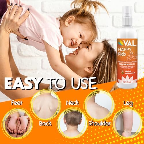 Spray de Aceite de Magnesio VAL para Niños – Apoyo Natural para la Calma y el Ánimo | Magnesio Zechstein, Manzanilla y Aloe | Sin Picazón | Rápida - imagen 5