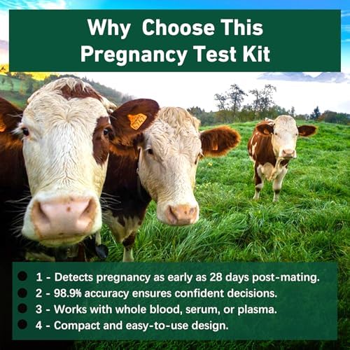 Kit de Prueba de Embarazo Bovina - Incluye 2 Pruebas, Resultados Rápidos en 5-20 Minutos para Vacas Lecheras y de Carne, Basadas en Sangre Total, - imagen 6