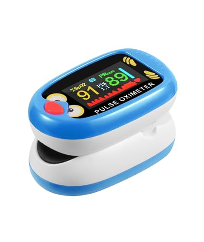 Oxímetro de Dedo Yohcuro para Dedos Pequeños, Recargable por USB-C, Diseño de Caricatura, Lecturas Estimadas de SpO2 y Pulso, Uso en Deportes y - imagen 1