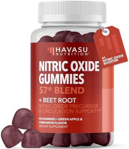 Gomitas de Óxido Nítrico para Hombres y Mujeres con L-Arginina y Remolacha - 90 Unidades - Sabor Manzana Verde y Canela - Veganas, No GMO, 1 Mes de - imagen 1