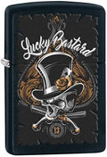 Encendedor Zippo: Lucky Bastard Skull - Negro Mate 80196 - imagen 1