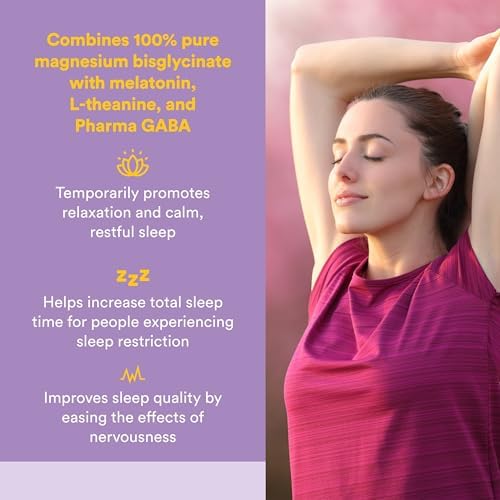 Natural Factors Stress-Relax Magnesio Bisglicinato Nocturno - Apoya el Sueño y Relajación - con Melatonina, L-Teanina y GABA - Sabor Tropical - 120 g - imagen 2