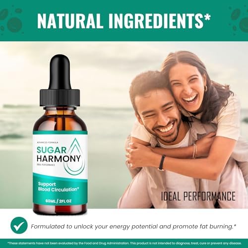 Gotitas de Azúcar Harmony, Suplemento Natural para el Control de Niveles de Azúcar - Máxima Potencia, Salud Circulatoria y Bienestar General (1 - imagen 6