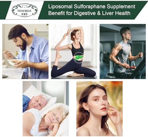 Suplemento Liposomal de Sulforafano 900MG Extracto de Brócoli, Suplemento para el Hígado, Antioxidante, Digestión y Salud Celular, 120 Cápsulas - imagen 6