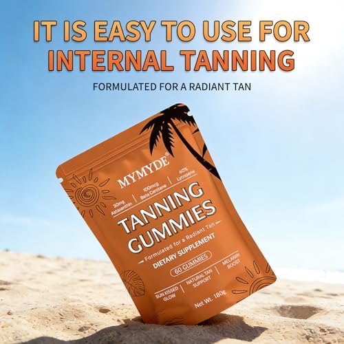 Gomitas Bronceadoras MYMYDE para Mujeres y Hombres - Bronceado Radiante Natural con Vitaminas, Astaxantina, Beta Caroteno, Hidratación y Apoyo a la - imagen 4