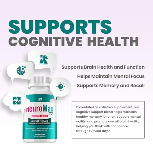 Cápsulas de Suplemento NeuroMax Pro – Fórmula Natural de Máxima Potencia para Enfoque y Memoria (1 Paquete – 60 Cápsulas) - imagen 3