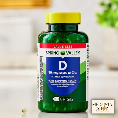 Suplemento de Vitamina D Spring Valley en Softgels, 50 mcg (2,000 UI), 400 Cápsulas + Sticker Me Gusta - imagen 8