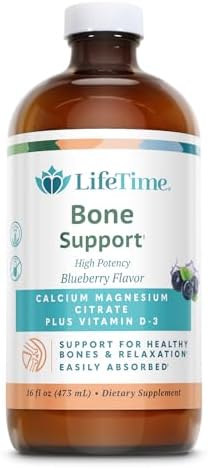 LIFETIME Soporte Óseo, Citrato de Calcio, Citrato de Magnesio y Vitamina D-3, Fórmula de Relajación y Soporte Muscular, Sabor Arándano, 32 Porciones, - imagen 1