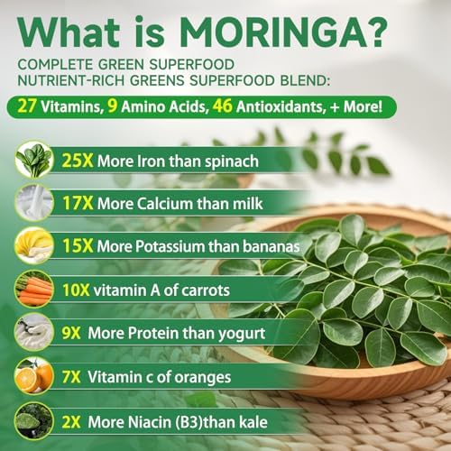 Gotas Líquidas de Moringa Orgánica - Extracto de Hoja de Moringa Oleifera para Hombres y Mujeres, Suplemento Vegano para Energía y Piel - 2 Fl Oz - imagen 2