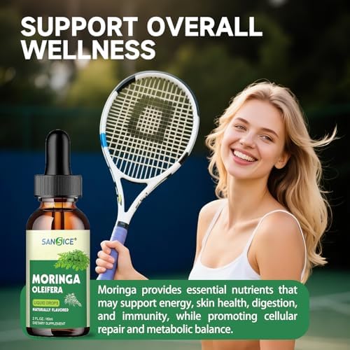 Gotas Líquidas de Moringa Orgánica - Extracto de Hoja de Moringa Oleifera para Hombres y Mujeres, Suplemento Vegano para Energía y Piel - 2 Fl Oz - imagen 5