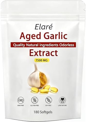 Extracto de Ajo Aged SAPURAIS Elare - No GMO, Sin Gluten | 180 Cápsulas Blandas - imagen 1