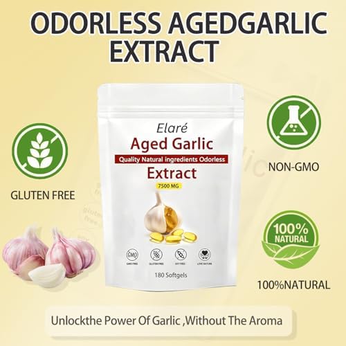 Extracto de Ajo Aged SAPURAIS Elare - No GMO, Sin Gluten | 180 Cápsulas Blandas - imagen 4