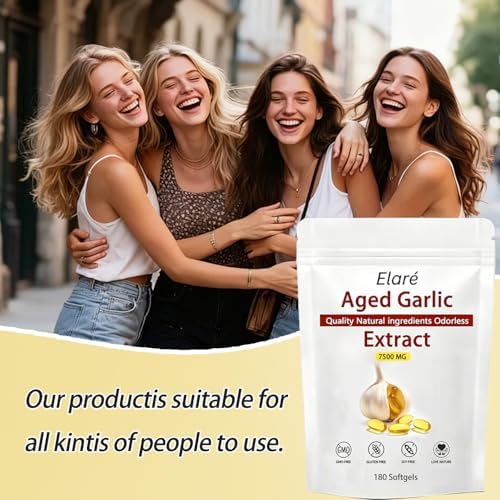 Extracto de Ajo Aged SAPURAIS Elare - No GMO, Sin Gluten | 180 Cápsulas Blandas - imagen 5