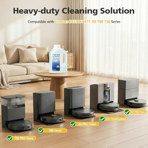 Solución de Limpieza de Piso VILLAPOOL Compatible con Aspiradoras y Fregadoras Ecovacs DEEBOT X11 X9 T80 T50, Fórmula Poderosa para Desinfección de - imagen 2