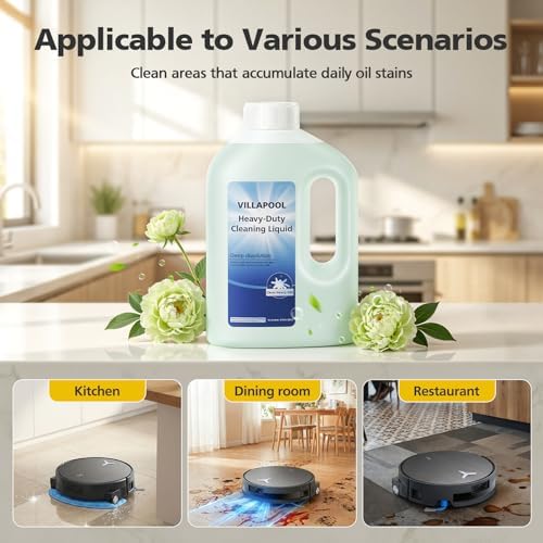 Solución de Limpieza de Piso VILLAPOOL Compatible con Aspiradoras y Fregadoras Ecovacs DEEBOT X11 X9 T80 T50, Fórmula Poderosa para Desinfección de - imagen 8