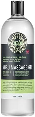 Gel de Masaje Nuru XESSO de 33.8 oz, Concentrado a Base de Agua para Masaje Corporal, Sin Fragancia, No Manchante, Para Músculos Adoloridos y Piel - imagen 1