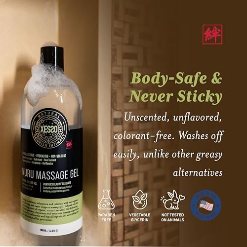 Gel de Masaje Nuru XESSO de 33.8 oz, Concentrado a Base de Agua para Masaje Corporal, Sin Fragancia, No Manchante, Para Músculos Adoloridos y Piel - imagen 5
