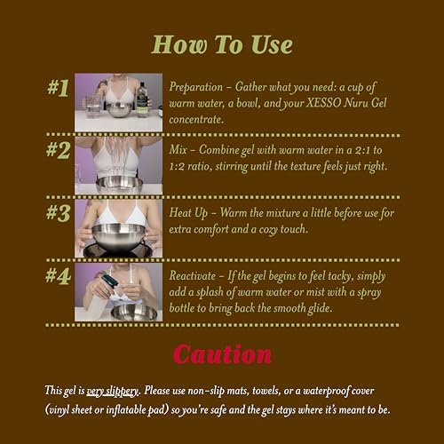 Gel de Masaje Nuru XESSO de 33.8 oz, Concentrado a Base de Agua para Masaje Corporal, Sin Fragancia, No Manchante, Para Músculos Adoloridos y Piel - imagen 6