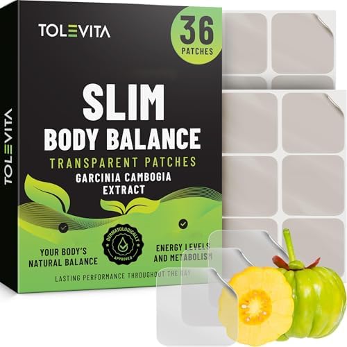 Parches Corporales TOLEVITA Slim – 36 Parches Transparentes con Garcinia Cambogia, Canela, L-Glutamina y Complejo de Vitaminas B para Bienestar - imagen 1