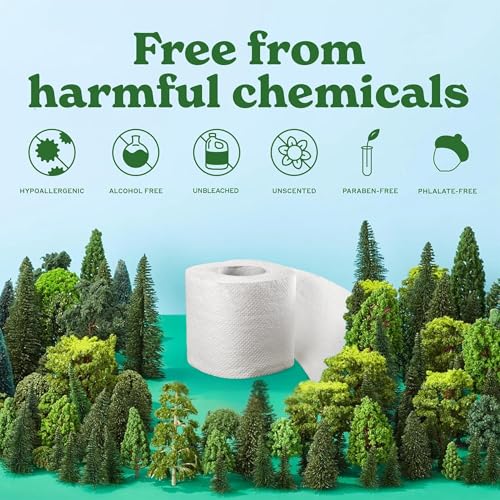 Papel Higiénico Caboo Tree Free, Apto para Fosas Sépticas, Sin Plástico, No Tóxico, 2 Capas | Paquete de 12 Rollos Dobles, 300 Hojas por Rollo - imagen 4