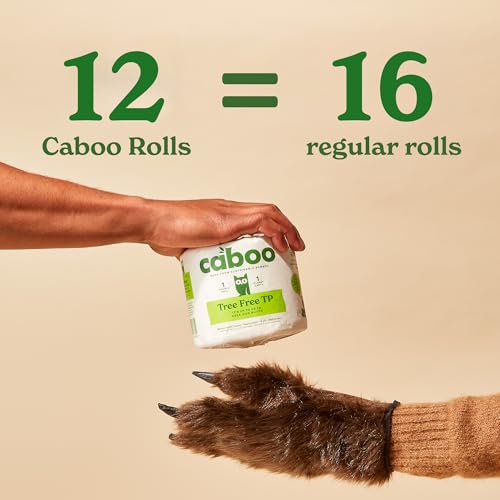 Papel Higiénico Caboo Tree Free, Apto para Fosas Sépticas, Sin Plástico, No Tóxico, 2 Capas | Paquete de 12 Rollos Dobles, 300 Hojas por Rollo - imagen 6