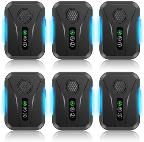 Repelente Ultrasónico de Plagas 2026 - Control de Insectos, Roedores y Mosquitos, 3 Modos, 6 Piezas, Negro, Ideal para Casa y Oficina - imagen 1