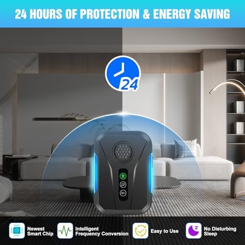 Repelente Ultrasónico de Plagas 2026 - Control de Insectos, Roedores y Mosquitos, 3 Modos, 6 Piezas, Negro, Ideal para Casa y Oficina - imagen 6