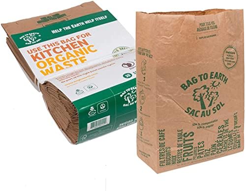 Bolsa para Compostaje Bag to Earth - Bolsa de Desechos de Cocina - Resistente a Fugas - Forro de Celulosa 100% - Tamaño Pequeño - 30 Bolsas - imagen 1