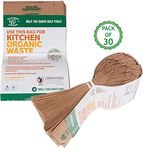 Bolsa para Compostaje Bag to Earth - Bolsa de Desechos de Cocina - Resistente a Fugas - Forro de Celulosa 100% - Tamaño Pequeño - 30 Bolsas - imagen 4