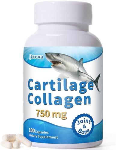 Jkrova Cartílago para Articulaciones y Huesos, 750mg de Cartílago, Glucosamina y Colágeno, 100 Cápsulas para Salud Articular y Densidad Ósea - imagen 1