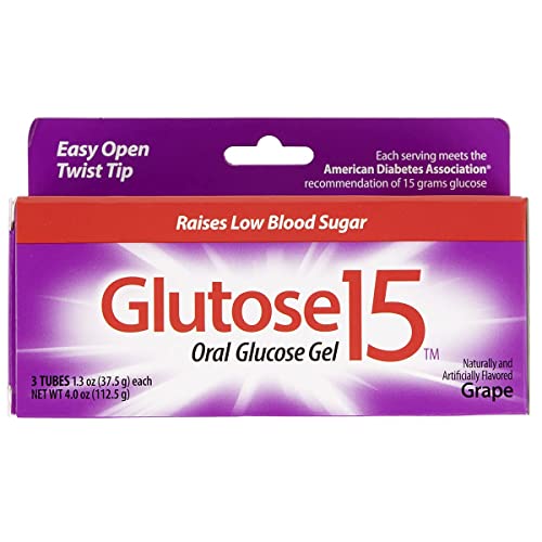 Gel Oral GLUTOSE 15 Sabor Uva 3 Paquetes - imagen 1